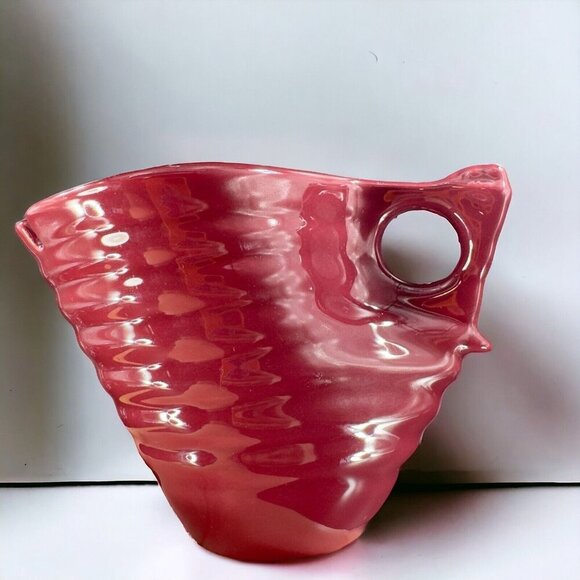 Vintage Elan Pottery Bee Hive Ram Udon  Ramen Noodle Bowl Signed Cranberry Vtg - Picture 1 of 16
